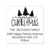 Weihnachtsbaumen-Rücksendeadresse Permastempel (Design)