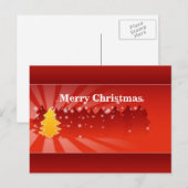 Weihnachtsbaumen Schatten der roten Postkarte (Vorne/Hinten)