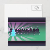 Weihnachtsbaumen Schatten von Grün Feiertagspostkarte (Vorne/Hinten)