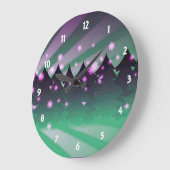 Weihnachtsbaumen Schatten von Grün Große Wanduhr (Winkel)