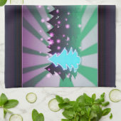 Weihnachtsbaumen Schatten von Grün Küchentuch (Gefaltet)