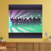 Weihnachtsbaumen Schatten von Grün Leinwanddruck (Insitu (Wohnzimmer))