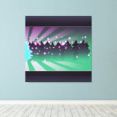 Weihnachtsbaumen Schatten von Grün Leinwanddruck (Insitu (Holzboden))