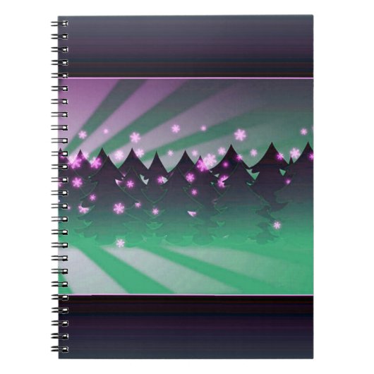 Weihnachtsbaumen Schatten von Grün Notizblock (Vorderseite)