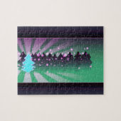 Weihnachtsbaumen Schatten von Grün Puzzle (Horizontal)