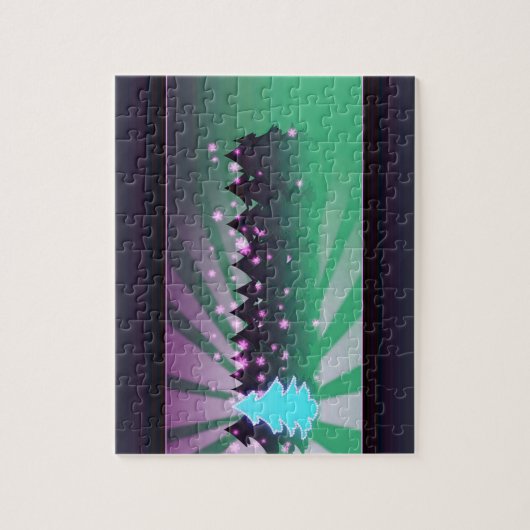 Weihnachtsbaumen Schatten von Grün Puzzle (Vertikal)