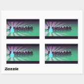 Weihnachtsbaumen Schatten von Grün Rechteckiger Aufkleber (Blatt)