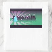 Weihnachtsbaumen Schatten von Grün Rechteckiger Aufkleber (Tasche)
