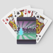 Weihnachtsbaumen Schatten von Grün Spielkarten (Rückseite)