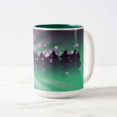 Weihnachtsbaumen Schatten von Grün Zweifarbige Tasse (VorderseiteRechts)