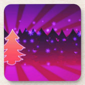 Weihnachtsbaumen Schattierungen von Lila Getränkeuntersetzer (Vorderseite)