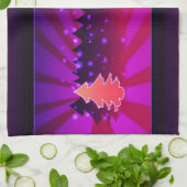 Weihnachtsbaumen Schattierungen von Lila Küchentuch (Gefaltet)