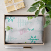 Weihnachtsbaumen Schneeflocken Weiße Weihnachtsfei Seidenpapier (Geschenk)