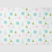 Weihnachtsbaumen Schneeflocken Weiße Weihnachtsfei Seidenpapier (Vorderseite)