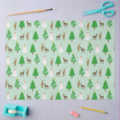 Weihnachtsbaumen Schneemannsschnee Seidenpapier (Basteln)