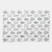 Weihnachtsbaumen Schwarz-Weiß-Muster Geschirrtuch (Horizontal)