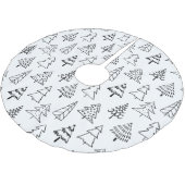 Weihnachtsbaumen Schwarz-Weiß-Muster Polyester Weihnachtsbaumdecke (Schrägansicht)