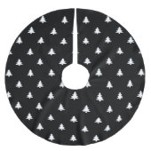 Weihnachtsbaumen Schwarz-weißes Muster niedlich mo Polyester Weihnachtsbaumdecke (Vorderseite)