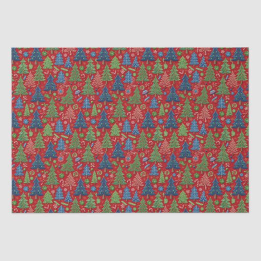 Weihnachtsbaumen Seidenpapier (Vorderseite)