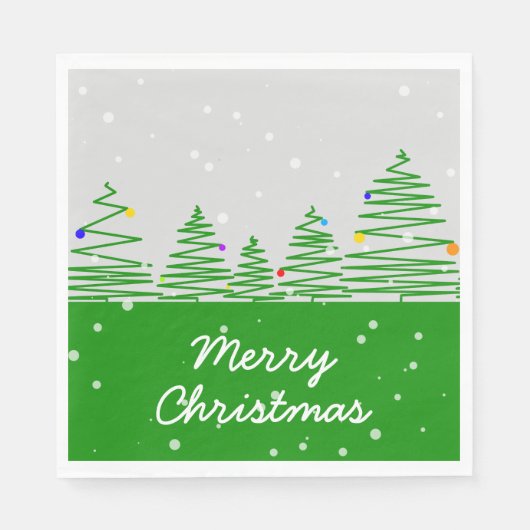 Weihnachtsbaumen Serviette (Vorderseite)