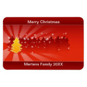 Weihnachtsbaumen Shades Yellow Red Holiday Flexibl Magnet (Horizontal)