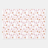 Weihnachtsbaumen Snowmen Kerzen Vorstellung Weihna Geschenkpapier Set (Vorderseite 2)