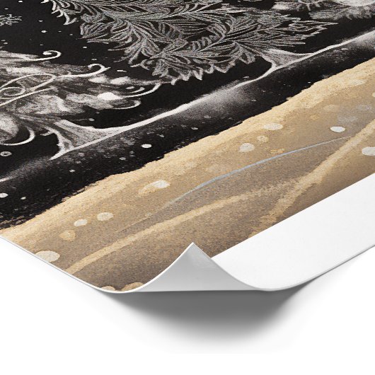 Weihnachtsbaumen-Stil Poster (Ecke)