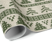 Weihnachtsbaumen Strick Sweater Look Paper Geschenkpapier (Rolleneckpunkt)