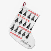 Weihnachtsbaumen Strumpf, Schwarz & Weiß Pfeffermi Großer Weihnachtsstrumpf (Vorderansicht (hängend))