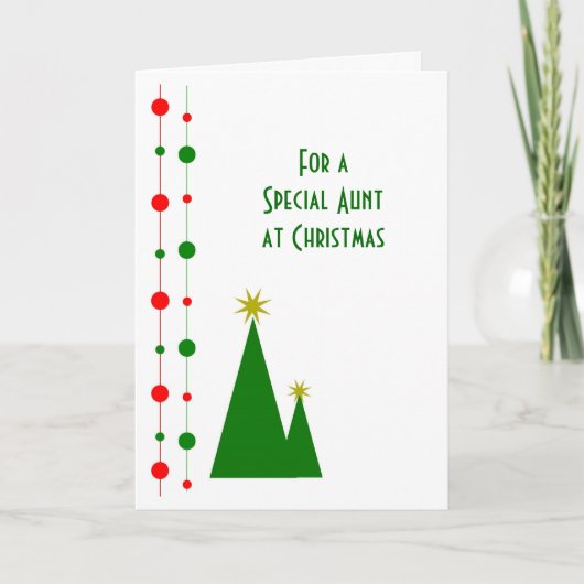 Weihnachtsbaumen Tante Weihnachtskarte Feiertagskarte (Vorderseite)