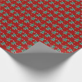 Weihnachtsbaumen tanzen Xmas Pixel Art Pattern Geschenkpapier (Ecke)