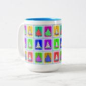 Weihnachtsbaumen-Tasse Zweifarbige Tasse (Vorderseite Links)