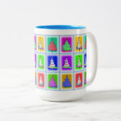 Weihnachtsbaumen-Tasse Zweifarbige Tasse (VorderseiteRechts)