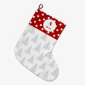 Weihnachtsbaumen und Individuelle Name Großer Weihnachtsstrumpf (Vorderansicht (hängend))