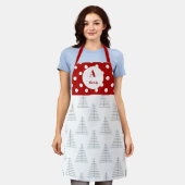 Weihnachtsbaumen und Individuelle Name Schürze (Getragen)