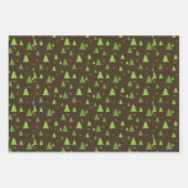 Weihnachtsbaumen und Poinsettias Geschenkpapier Set (Vorderseite 2)