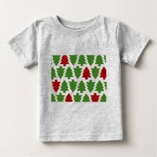 Weihnachtsbaumen Urlaubsmuster Baby T-shirt