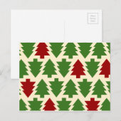 Weihnachtsbaumen Urlaubsmuster Feiertagspostkarte (Vorne/Hinten)