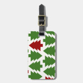 Weihnachtsbaumen Urlaubsmuster Gepäckanhänger (Vorderseite vertikal)