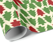 Weihnachtsbaumen Urlaubsmuster Geschenkpapier (Rolleneckpunkt)