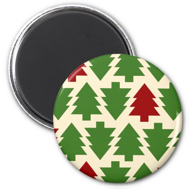 Weihnachtsbaumen Urlaubsmuster Magnet (Vorne)