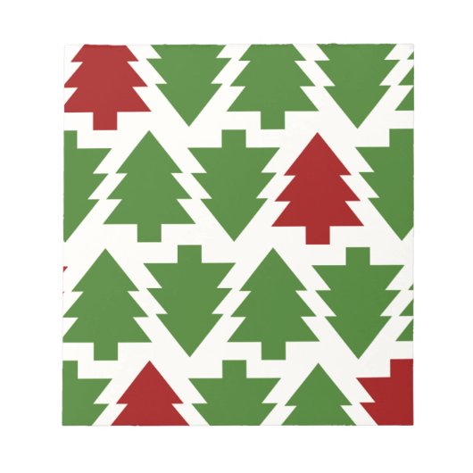 Weihnachtsbaumen Urlaubsmuster Notizblock (Vorderseite)