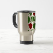 Weihnachtsbaumen Urlaubsmuster Reisebecher (Vorderseite Links)