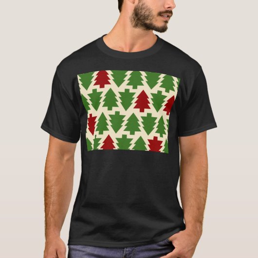 Weihnachtsbaumen Urlaubsmuster T-Shirt (Vorderseite)