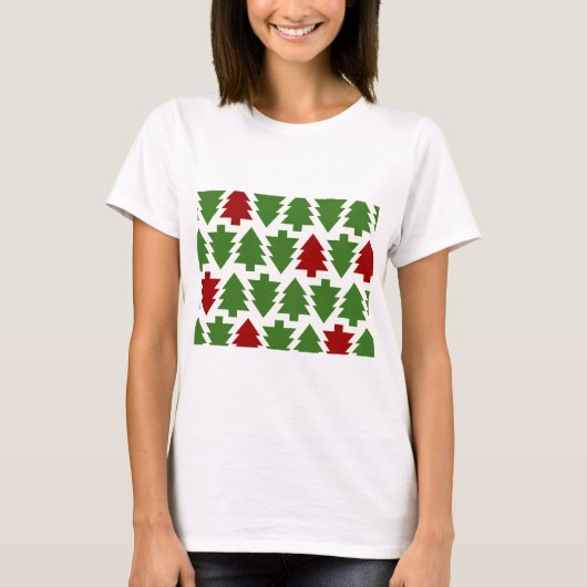Weihnachtsbaumen Urlaubsmuster T-Shirt (Vorderseite)