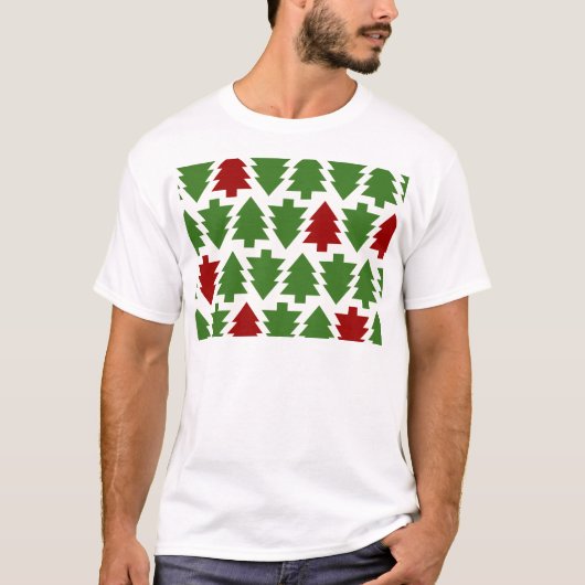 Weihnachtsbaumen Urlaubsmuster T-Shirt (Vorderseite)