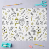 Weihnachtsbaumen Weihnachtsbären Weiße Weihnachtsf Seidenpapier (Basteln)