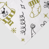 Weihnachtsbaumen Weihnachtsbären Weiße Weihnachtsf Seidenpapier (Ausschnitt)