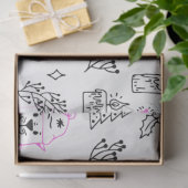 Weihnachtsbaumen Weihnachtsbären Weiße Weihnachtsf Seidenpapier (Geschenk)