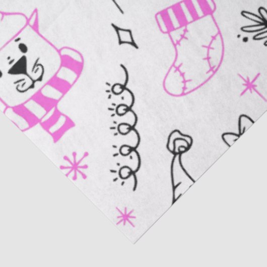 Weihnachtsbaumen Weihnachtsbären Weiße Weihnachtsf Seidenpapier (Ausschnitt)